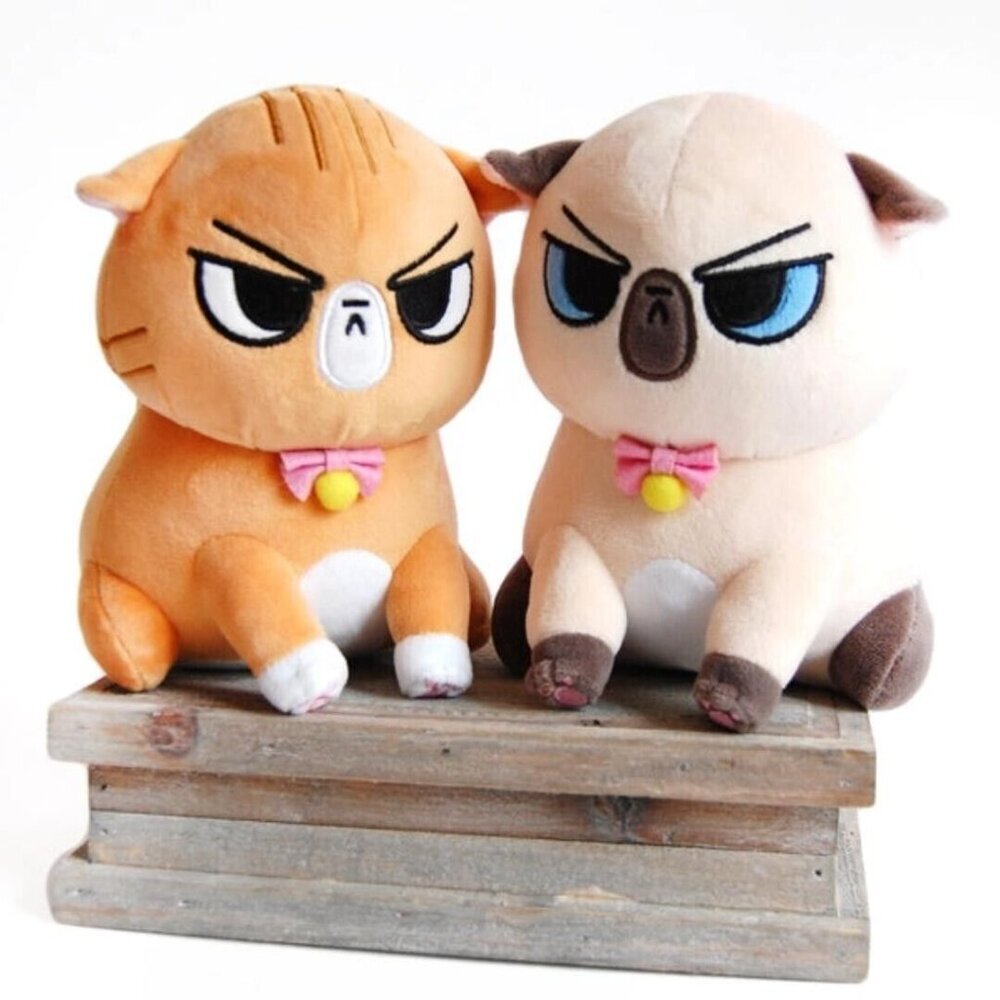 Angry Cat Plush - Orange Tabby - with Spirit Fox Hat that Fits Real Cats! - Picture 7 of 8